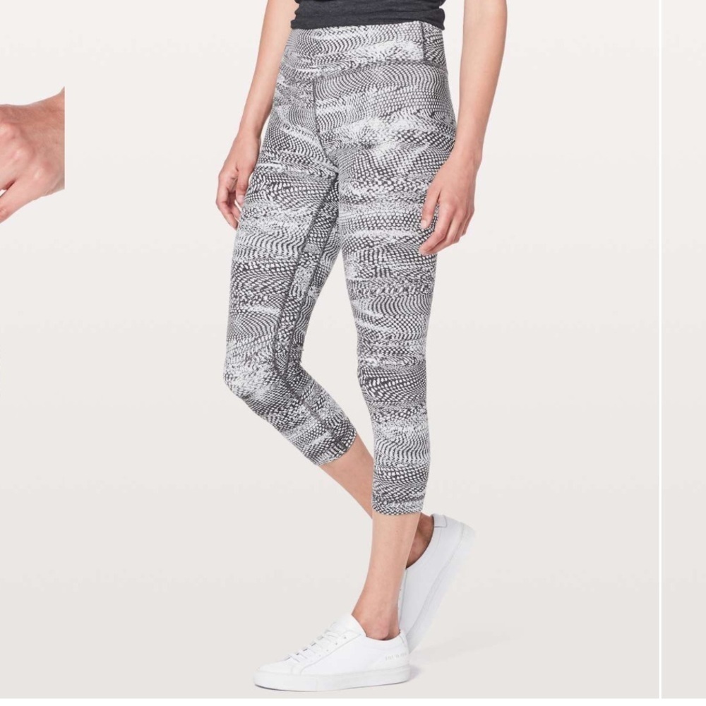 Lululemon legging Align‎ Crop *21" Swerve Vapor Metal Grey size 12